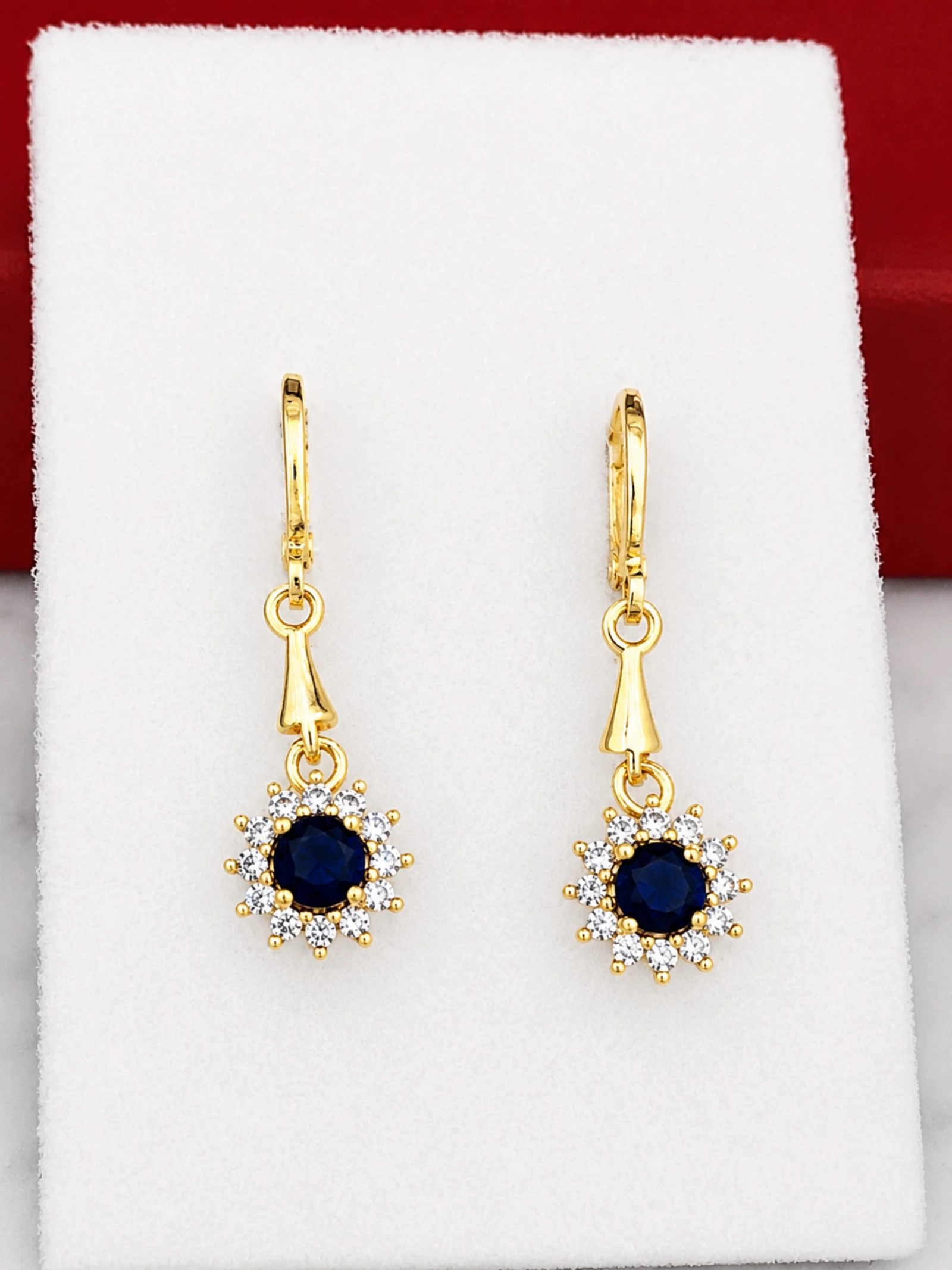 Pendientes circonitas ,oro laminado 14k  – photo 3